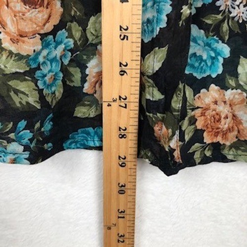 VTG Speed Limit MPH Floral Beaded Sequin Vest Overlay Shirt Women’s M Western