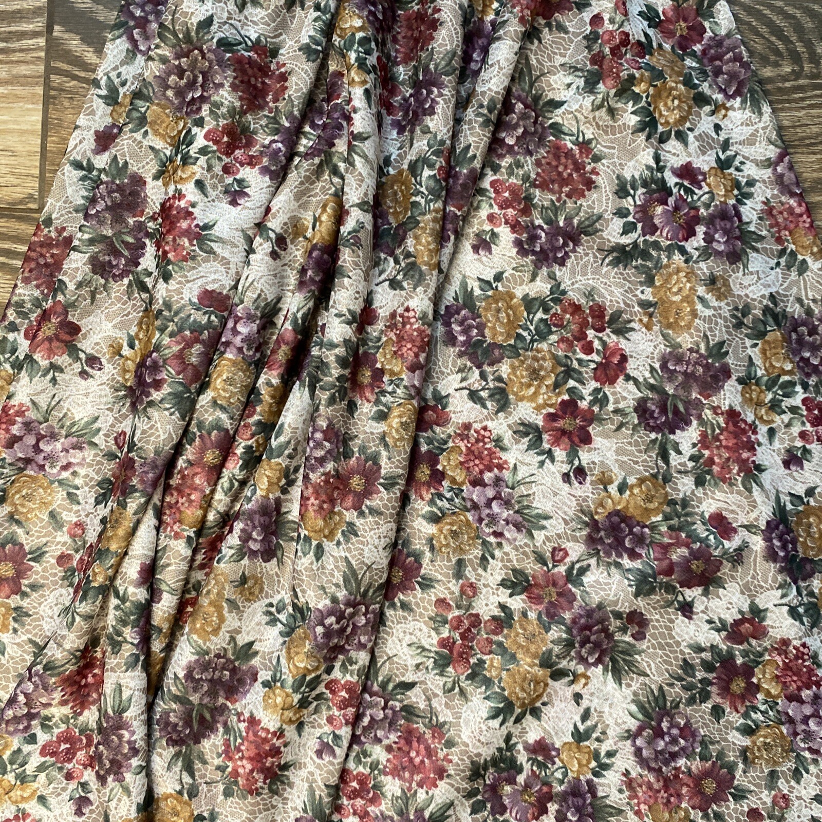 VTG 70s 80s California NEW LOOKS Floral Belted Tea Day Dress AUTHENTIC
