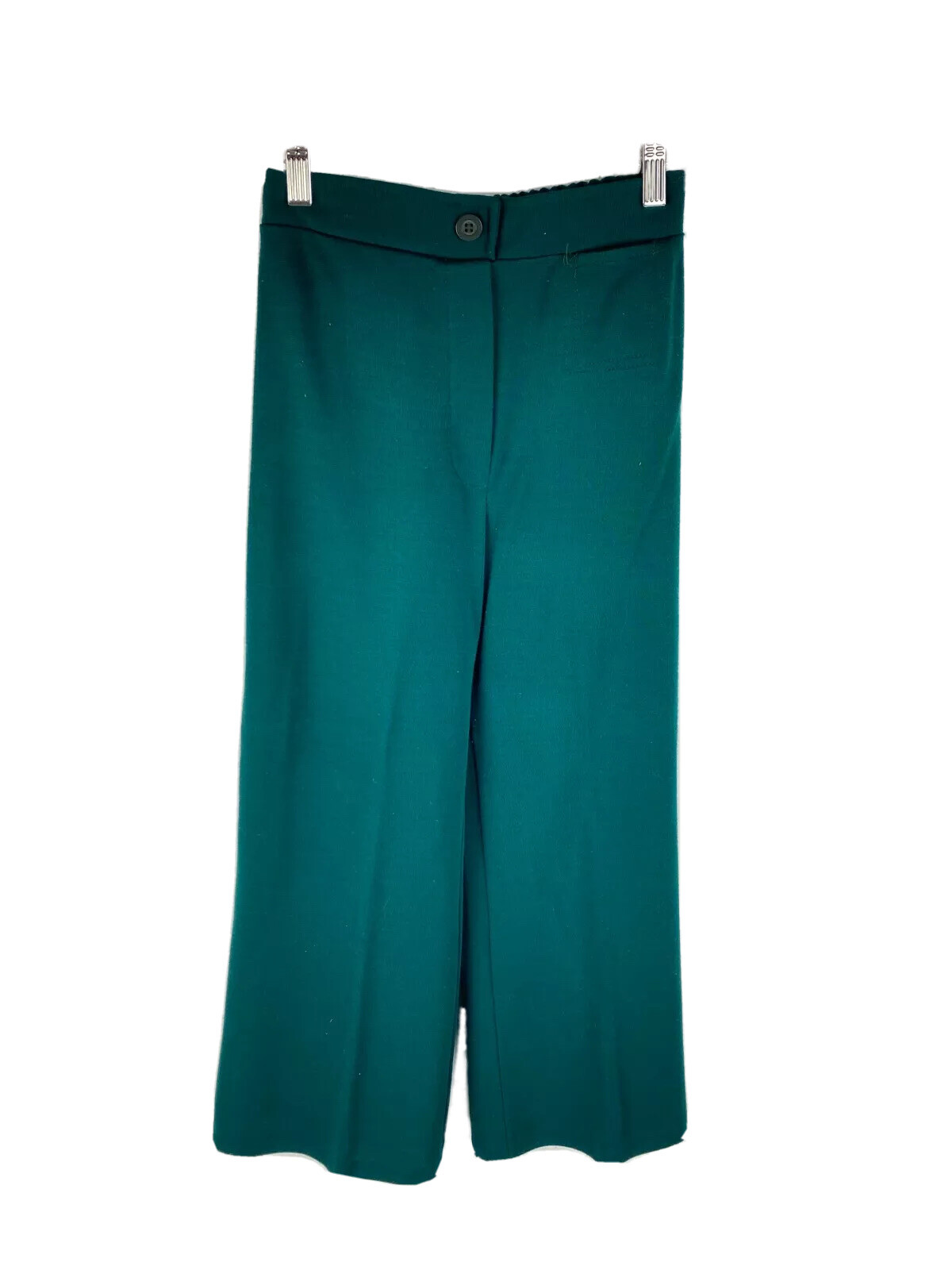 Vtg 70s Womens Size 5/6 Hippy Flare Boho Bell Bottom Pants Wide Leg Turquoise