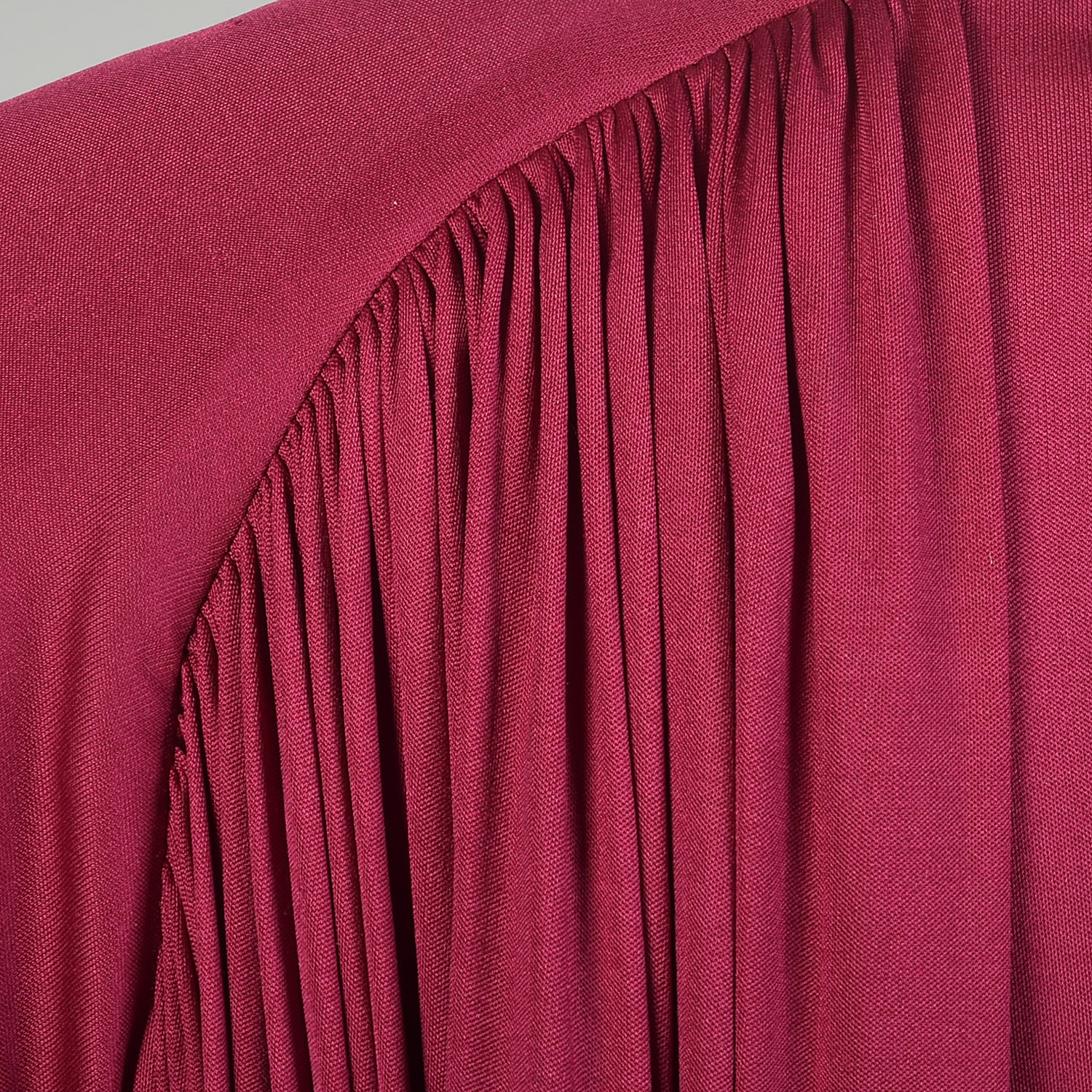 Small 1980s Missoni Fuchsia Evening Gown Formal Silk Jersey Draped Maxi DressVTG