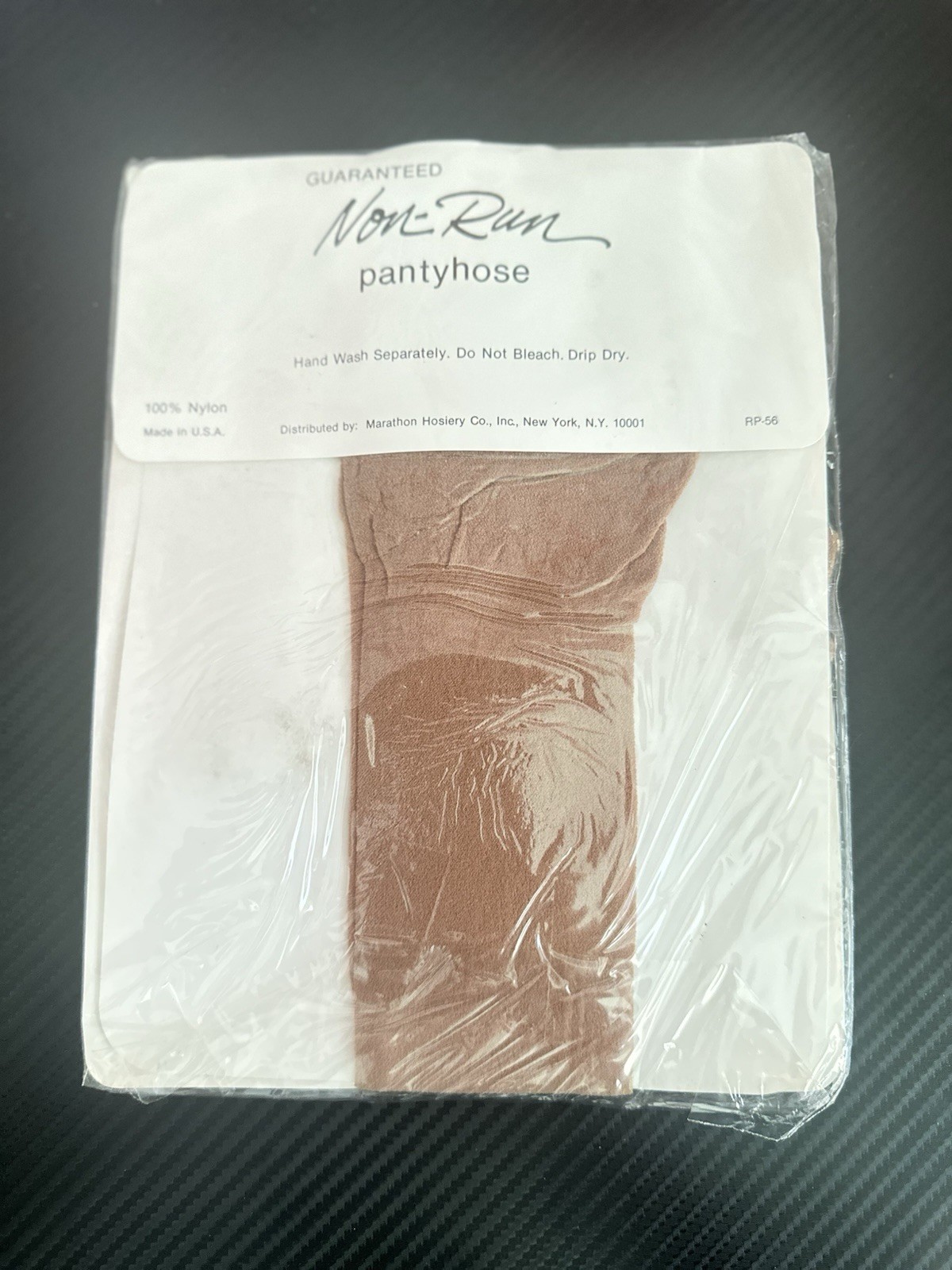 Vintage Marathon Guaranteed Non-Run Pantyhose Beigetone NOS USA