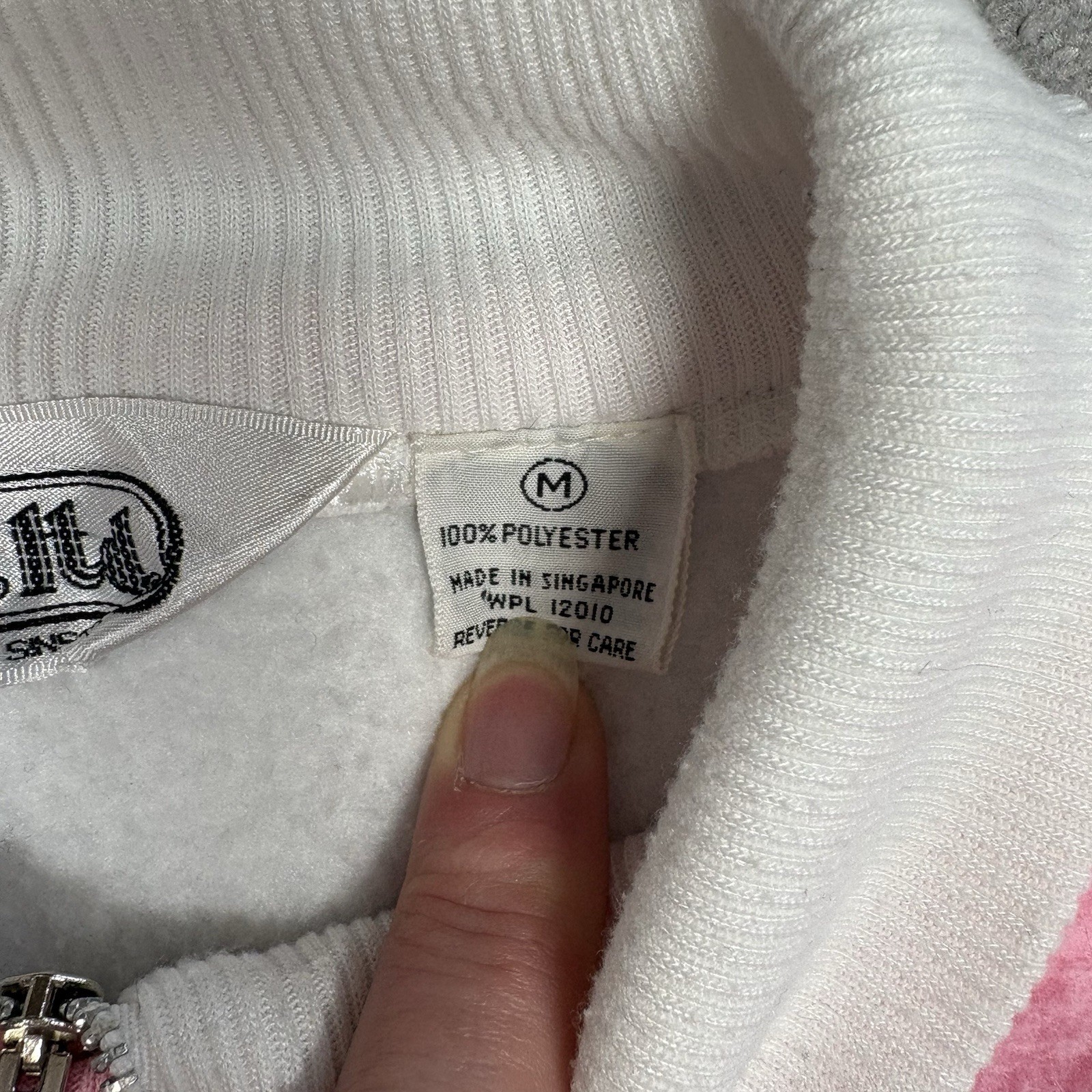80s 90s Pastel Color Block Fleece Pullover Sweater Women’s M Vintage E.V. LTD