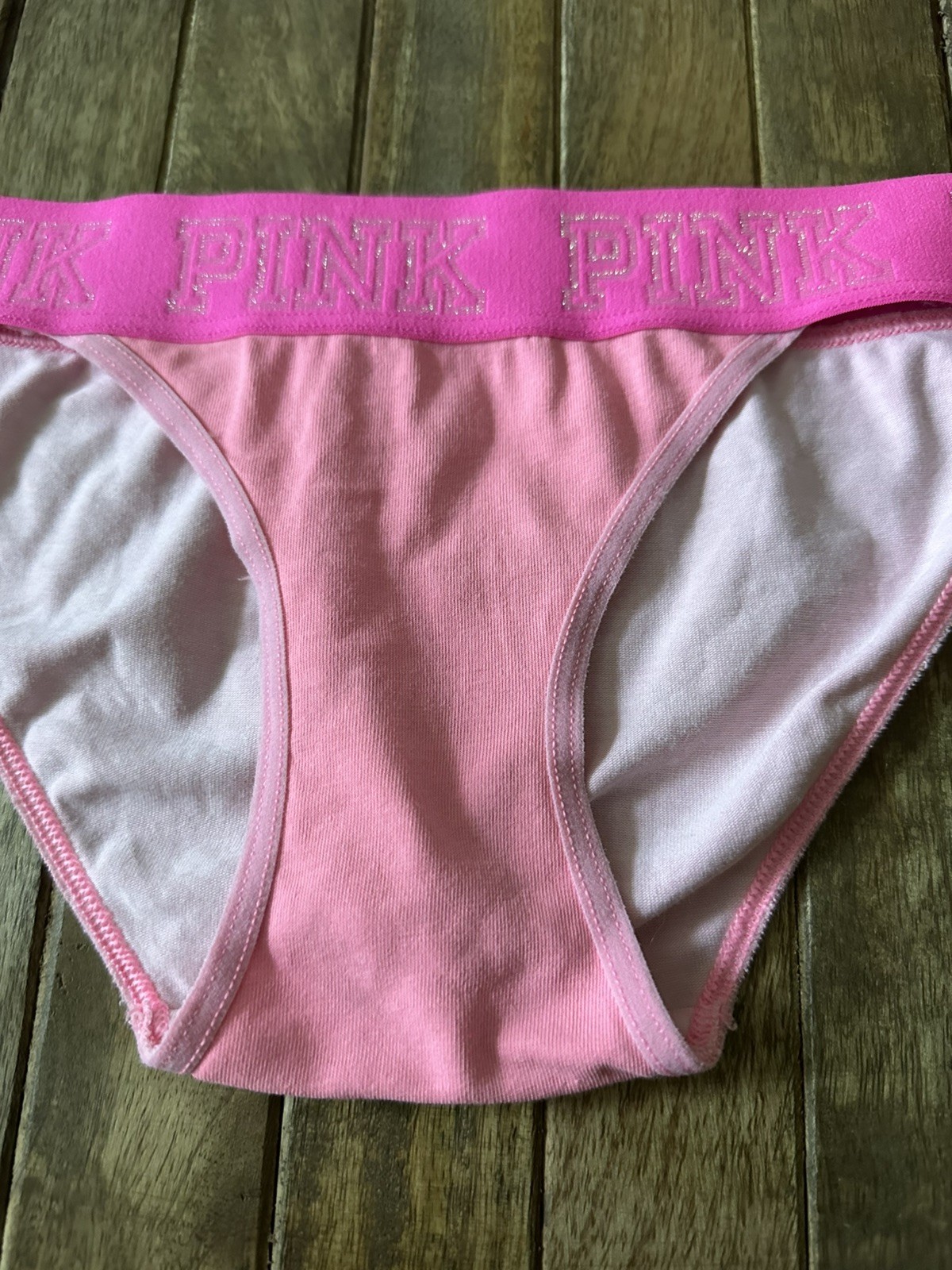 Vtg Pink Victoria’s Secret M High Cut Bikini Panty Panties
