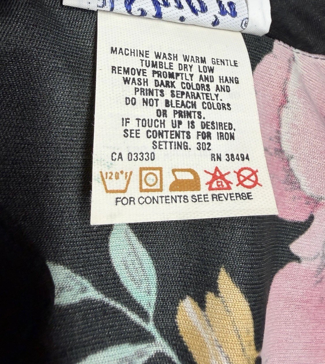 VTG 60s 70s Japanese Cotton Fan Print Blouse Shirt Mod Boho S 32 NOS