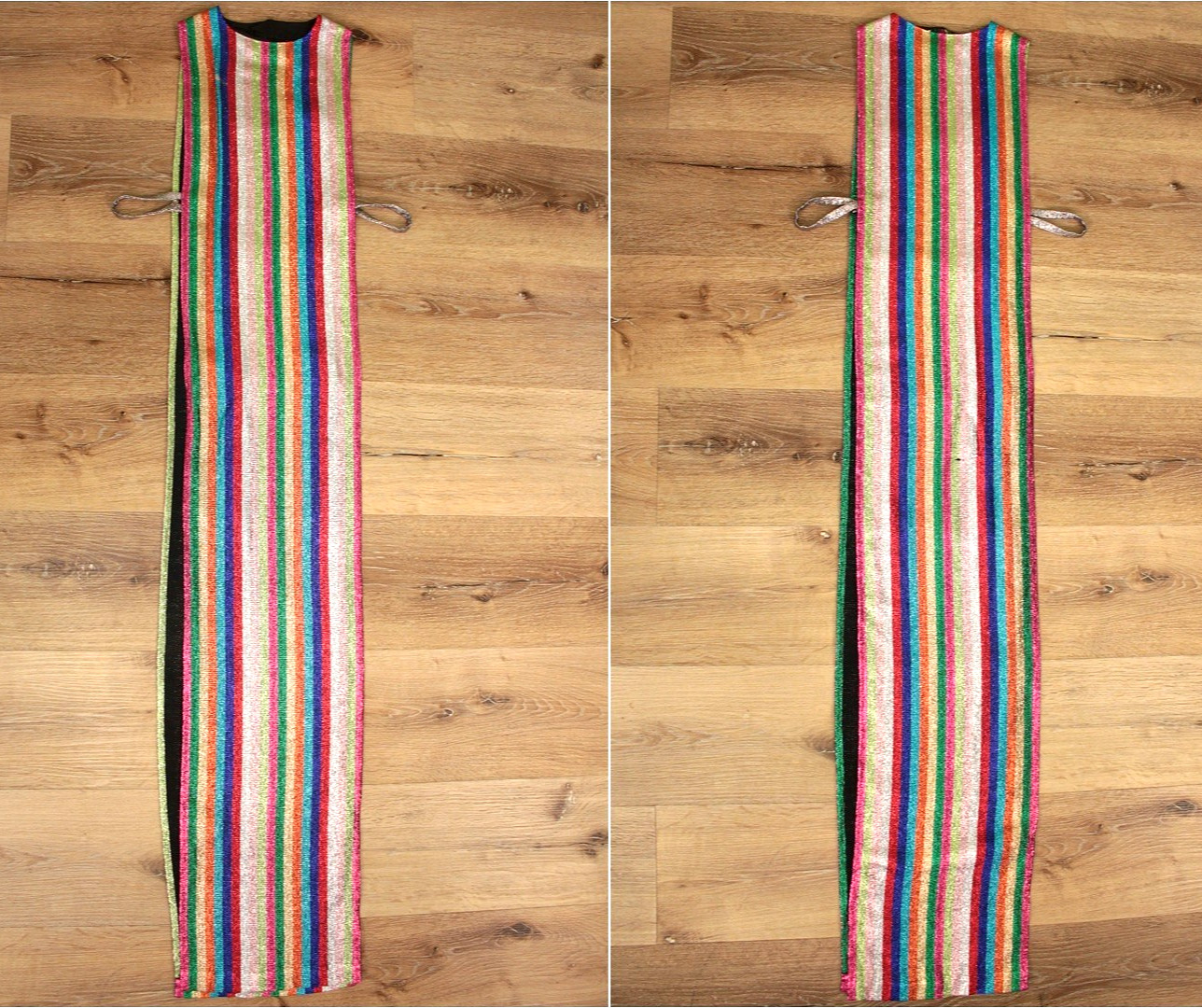 VTG Women’s 60s 4 Pc Tinsel Set / Outfit W/ Rainbow Dickie & Collar XS/S 1960s