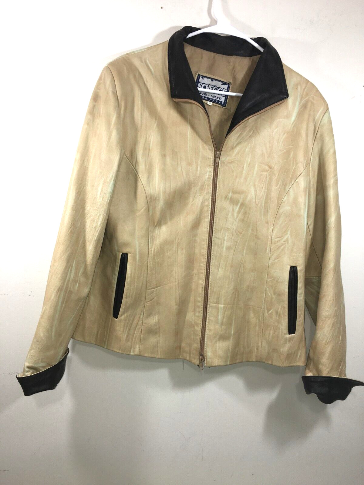 Schegge Roma Firenze Vera Pelle Women’s Leather Jacket L-52 EU XL USA