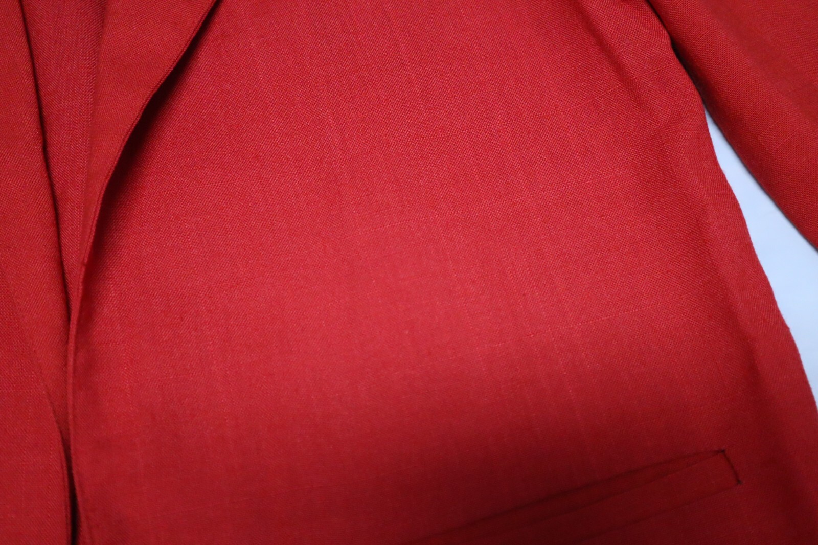 Vintage 70s TAKE 1 womens red open blazer size 15-16