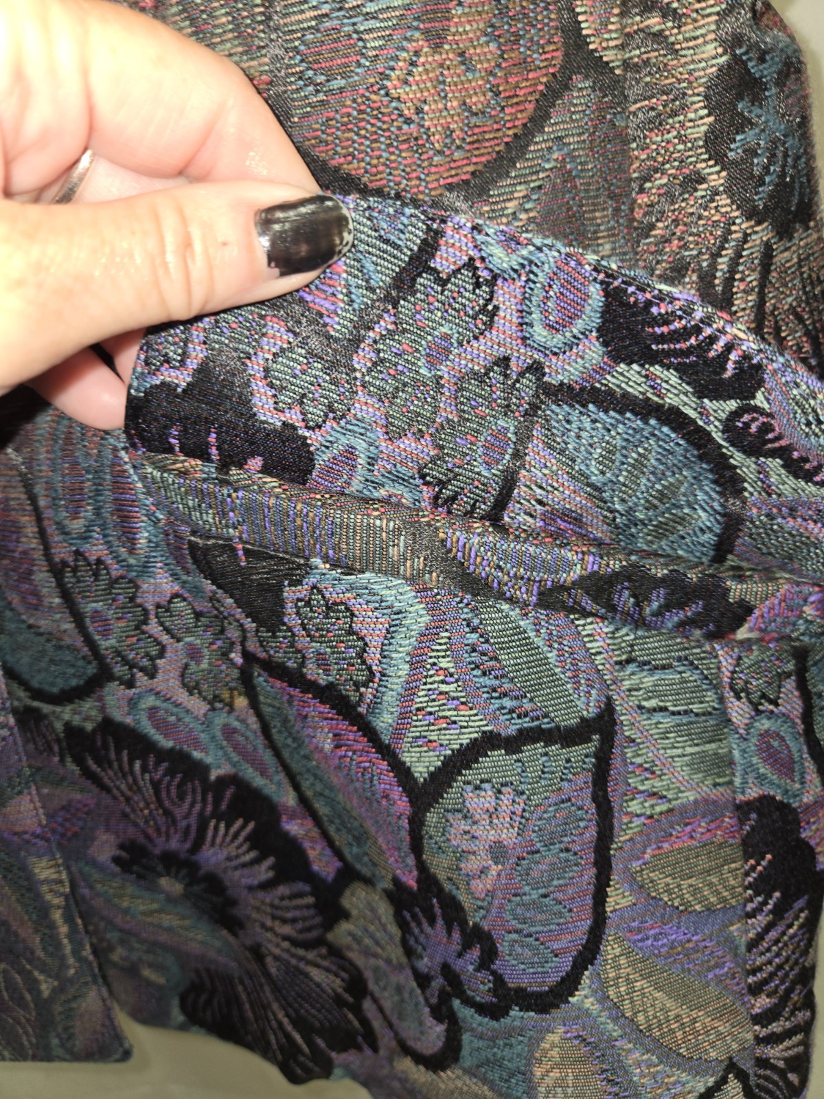 Vintage Womens Floral Tapestry Blazer By Sung Sport Alfred Sung Lined Size 6