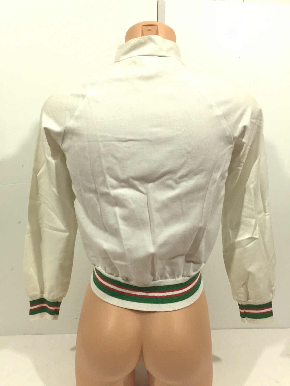 Vintage 7 UP Juniors Jacket Windbreaker Track Striped Dots Logo Feelin 7UP Sz M