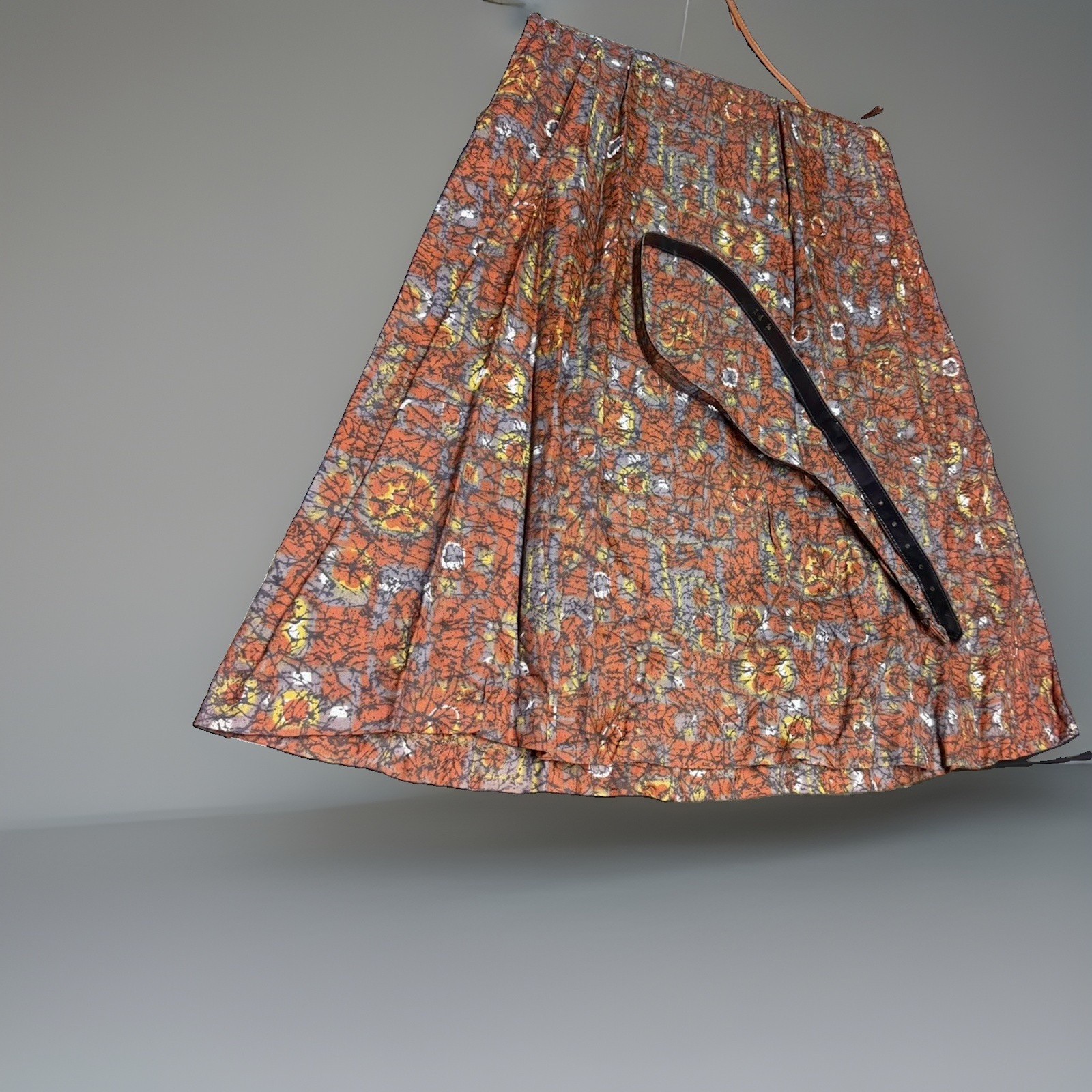 Vtg 1950s 1960s Abstract Print Day Dress Womens Size 14.5 Crescent Bro NWT