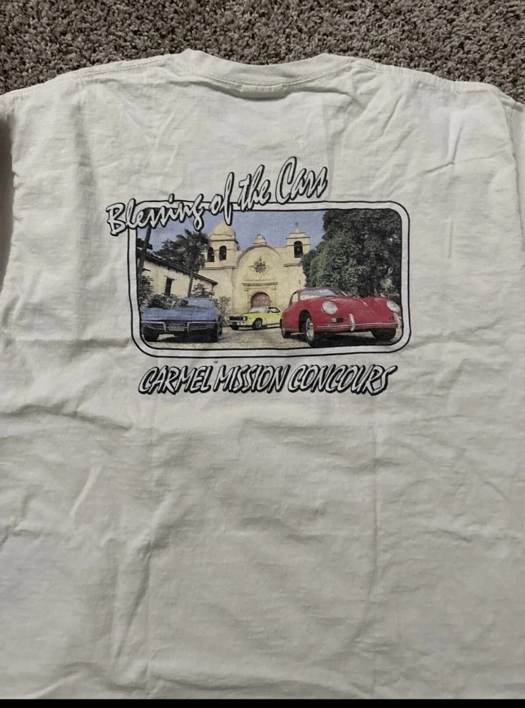 Vintage Blessing Of The Cars Carmel Mission Concours T-Shirt Size XL VGC