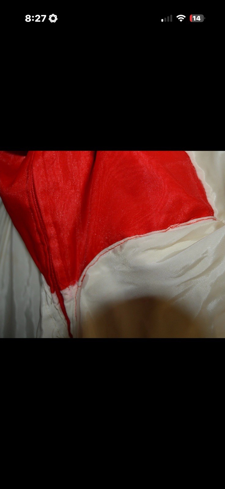 Vtg 80s Alfred Angelo Flirtations dress red/white Annabelle Halloween XS jrs 3/4