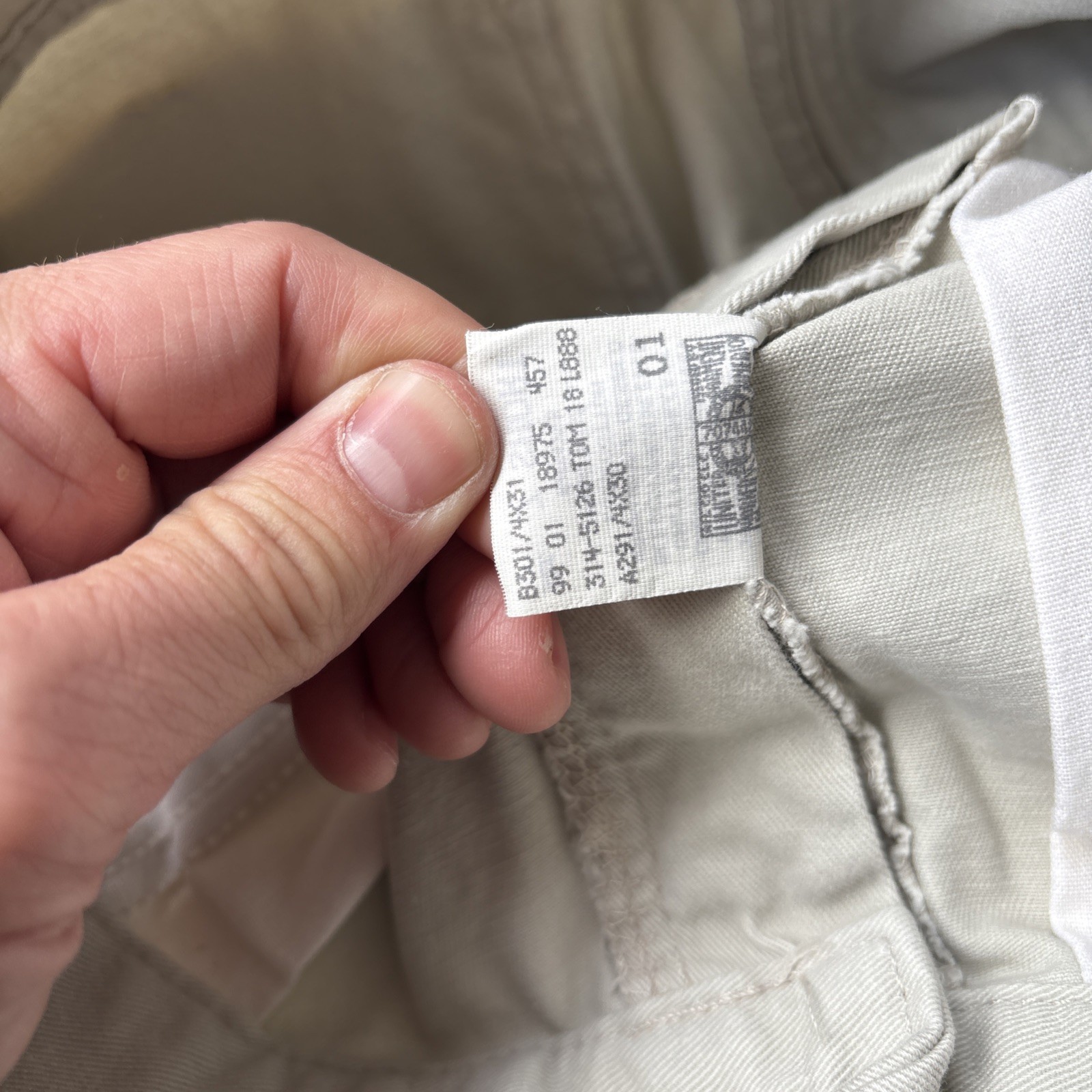 Vintage 90s LEE Cargo Pants Wide Relaxed Khaki Tan Beige USA Juniors 7 S