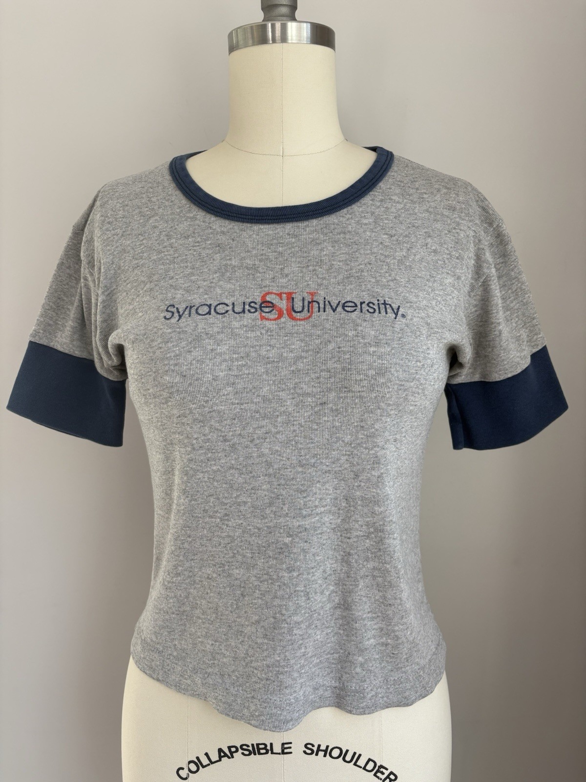 Vintage 80’s Syracuse University Orange High Fever Cropped Ringer T Shirt XS/S