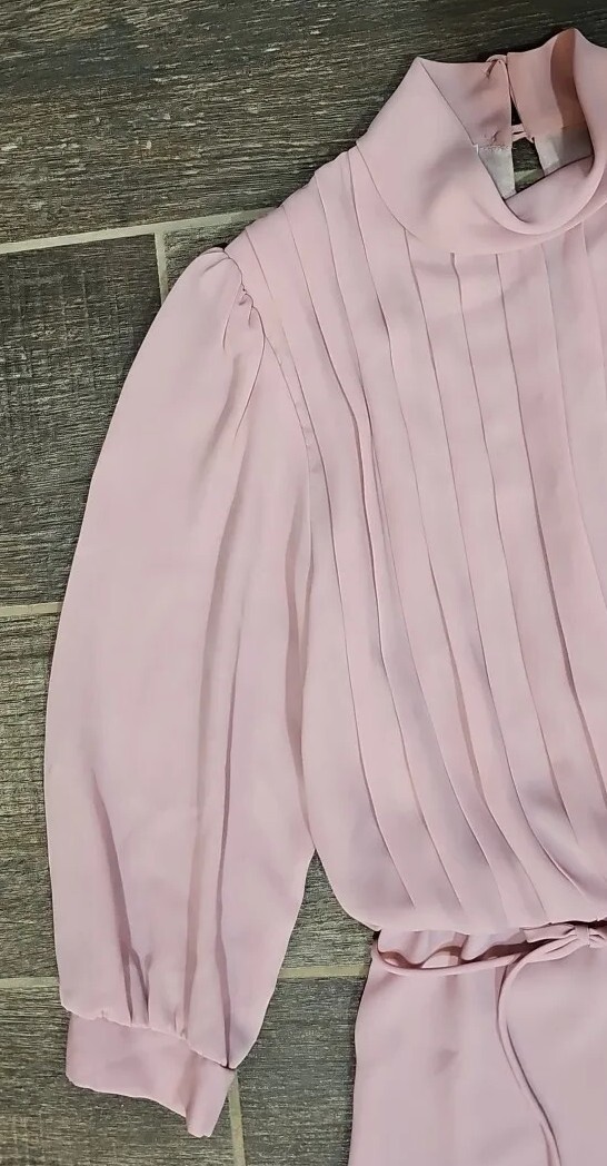 „Monica Richards” dusky pink womens knee-length dress,3/4 sleeve, size 10