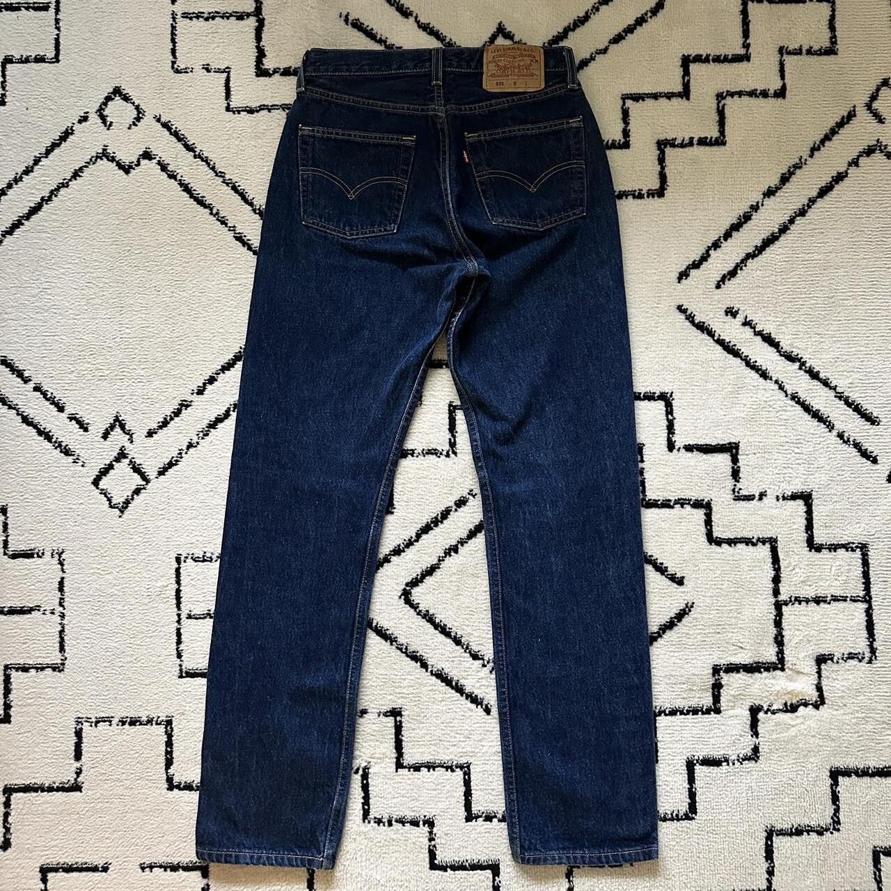 Vintage 90s Dark Levis 501s Size 27×32