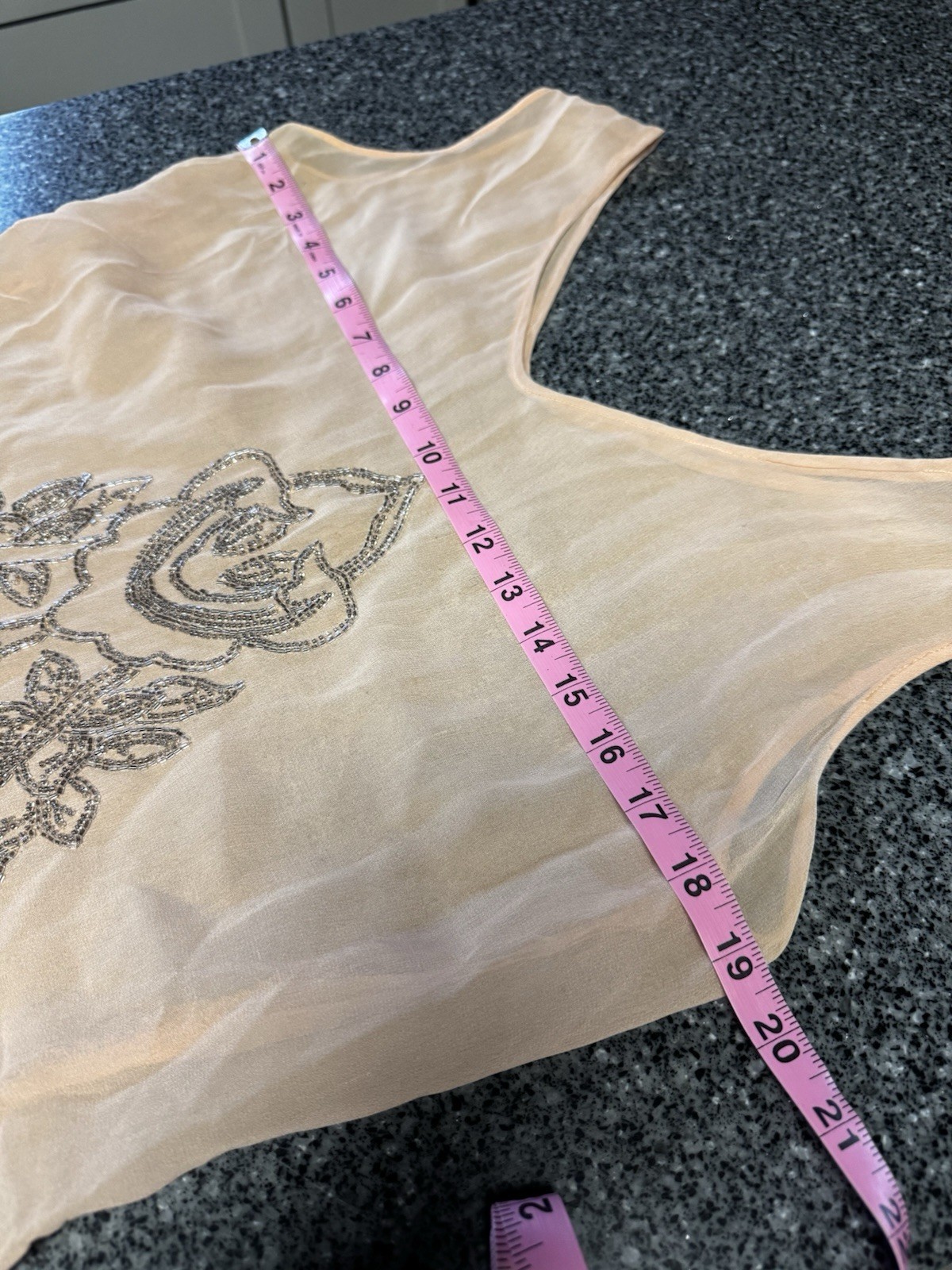 Authentic 1920s Beaded Silk Chiffon Dress – Art Deco – Double Sided Beading