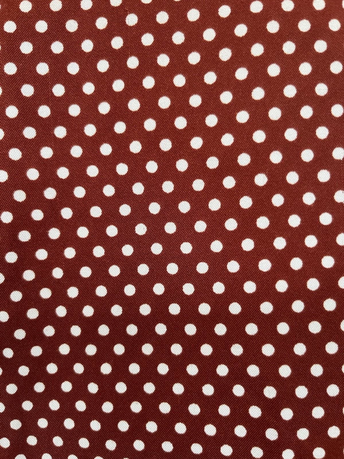 Vintage 70s Lady Arrow Polyester Button Front Polka Dot Top Size Medium