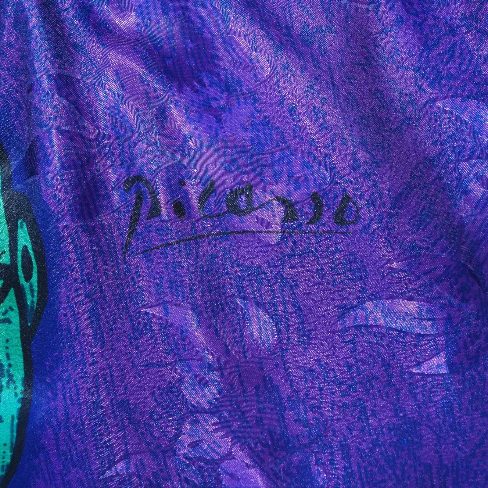 Vintage Nicole J Farah Picasso Face Art Bomber Jacket Women’s L-XL Purple