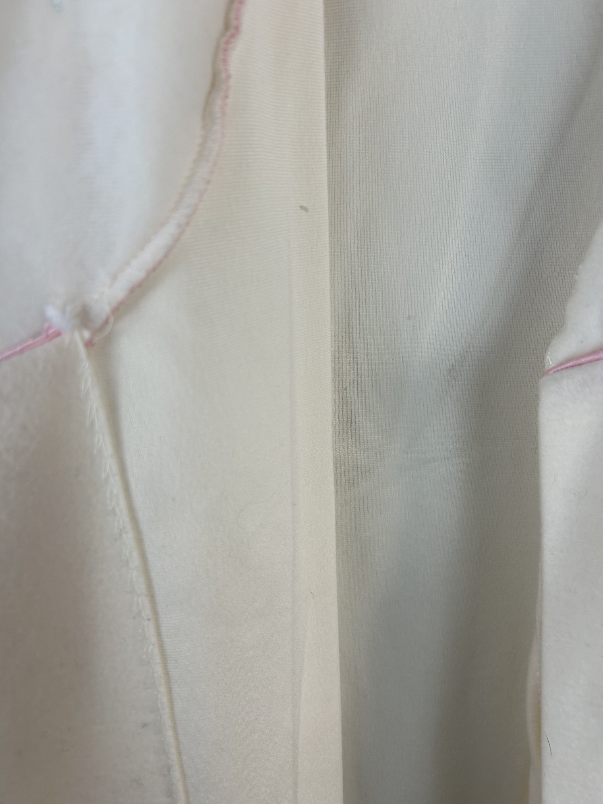 VTG Sears ApostropheRobe Women White Blue Pink Floral Fleece Long Warm Sz L