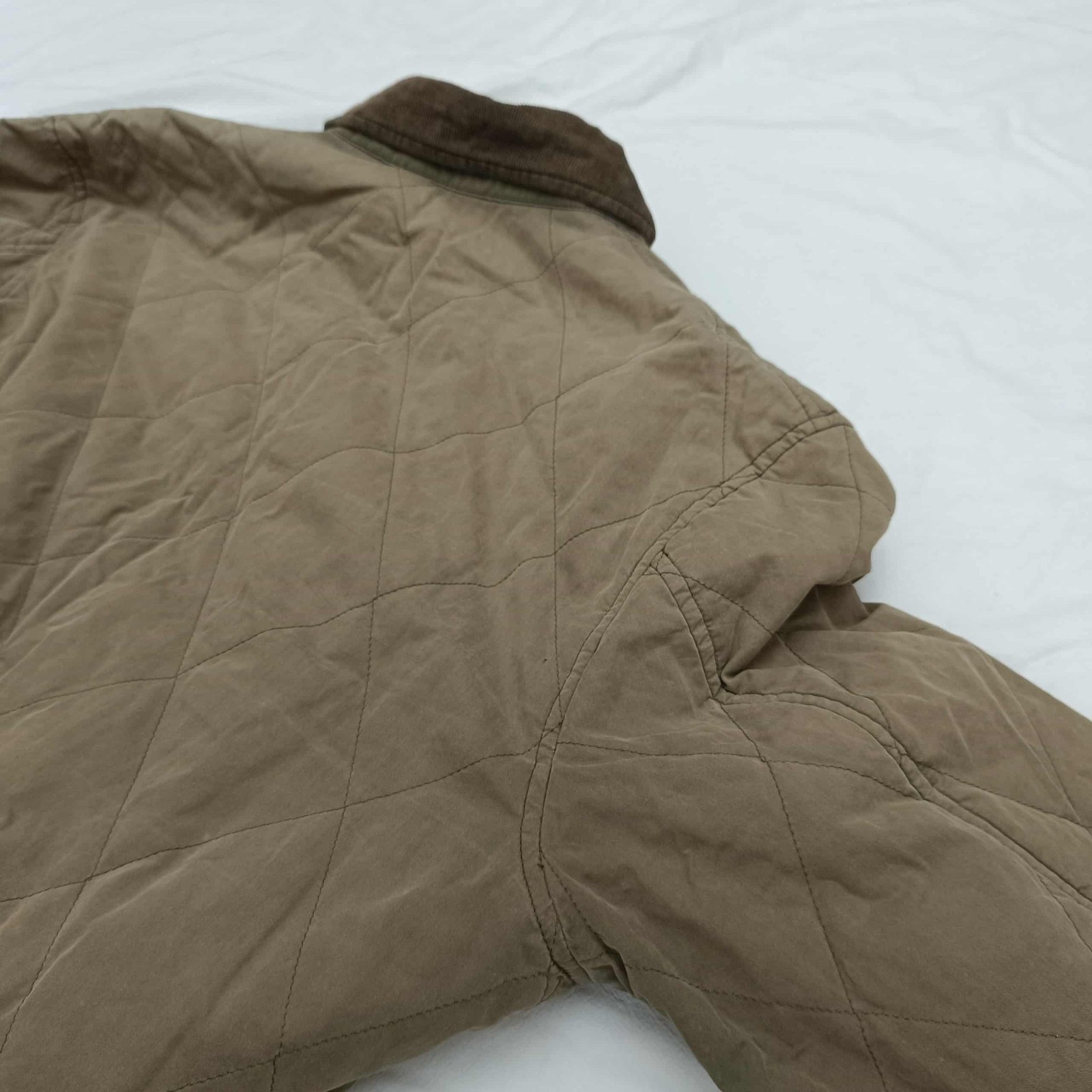 Burberry Vintage Quilted Women Jacket Nova Check Lining Khaki Size 36 US 46 EU