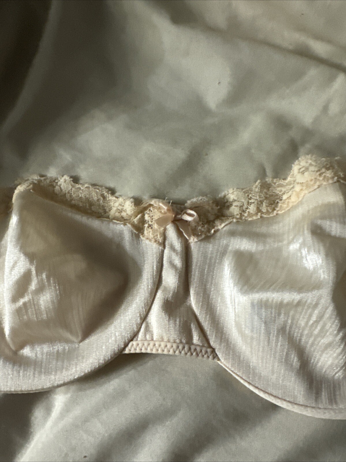 Vintage Warners Ivory Strapless Underwire SHINE-ON Bra 36C Style 1120 Lace Trim