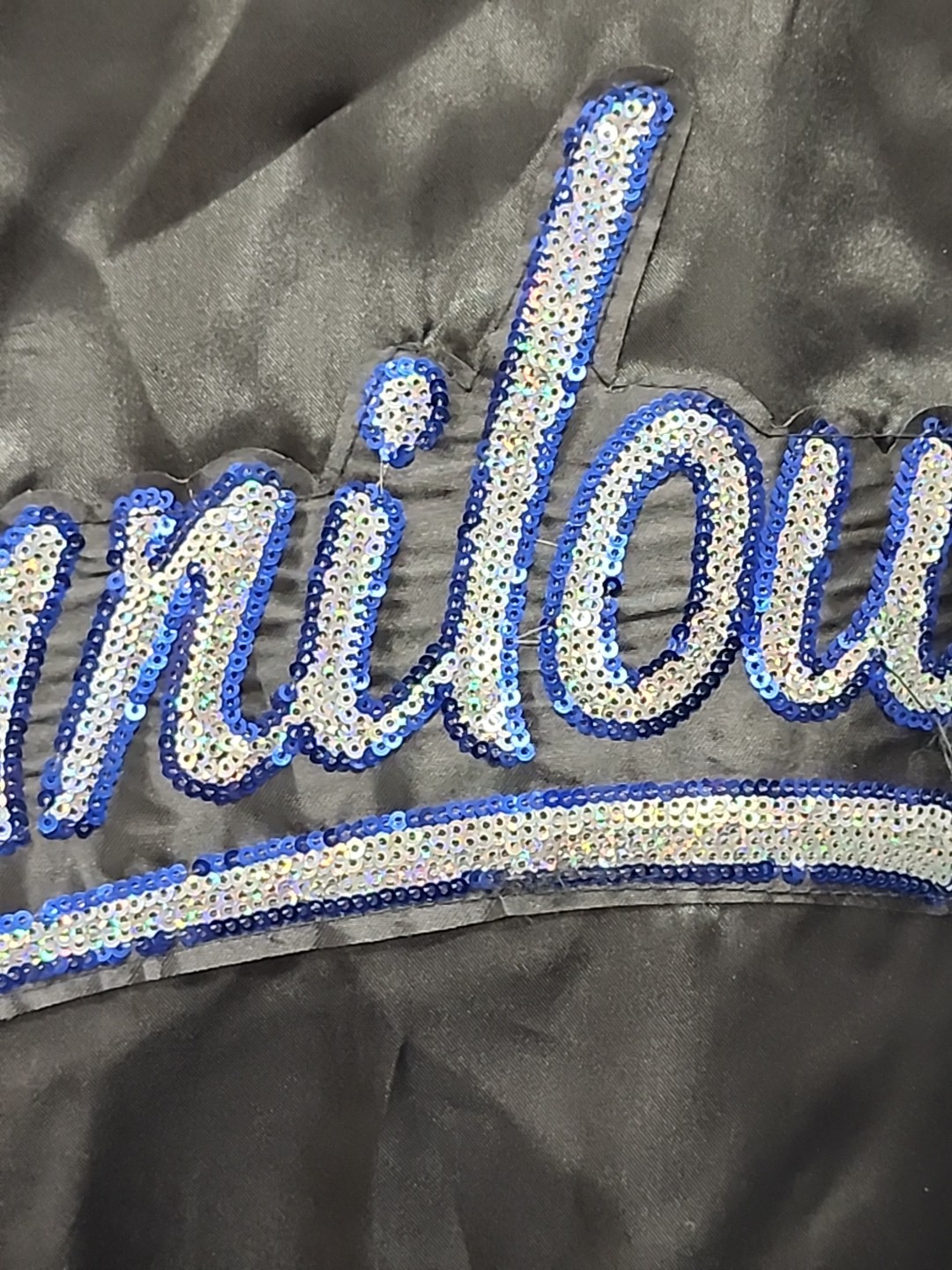 Vintage Barry Manilow Sequins Black Lightweight Jacket XL Rare