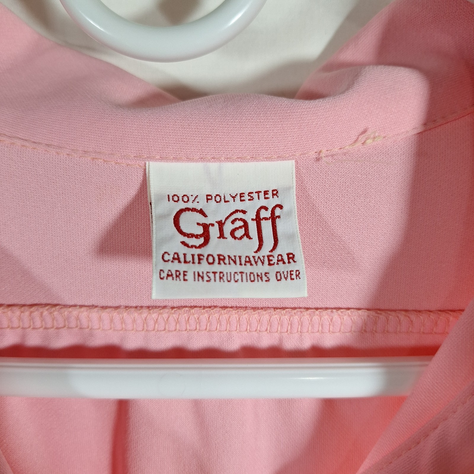 Vintage Graff Californiawear Pink Drawstring Blouse M/L