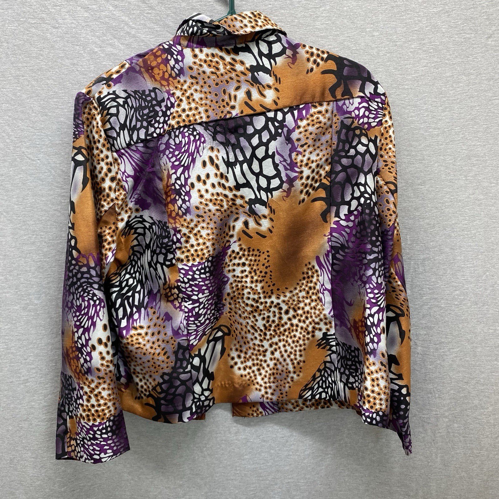 Vintage 1980’s N Touch Jacket Size 16 Multicolor Long Sleeve Button Art Print