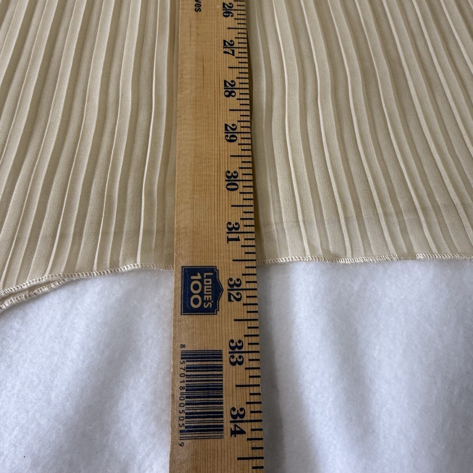Vintage Nude Accordion-Pleated Chiffon Dress Sz 8 Wedding Guest Minimalist Chic