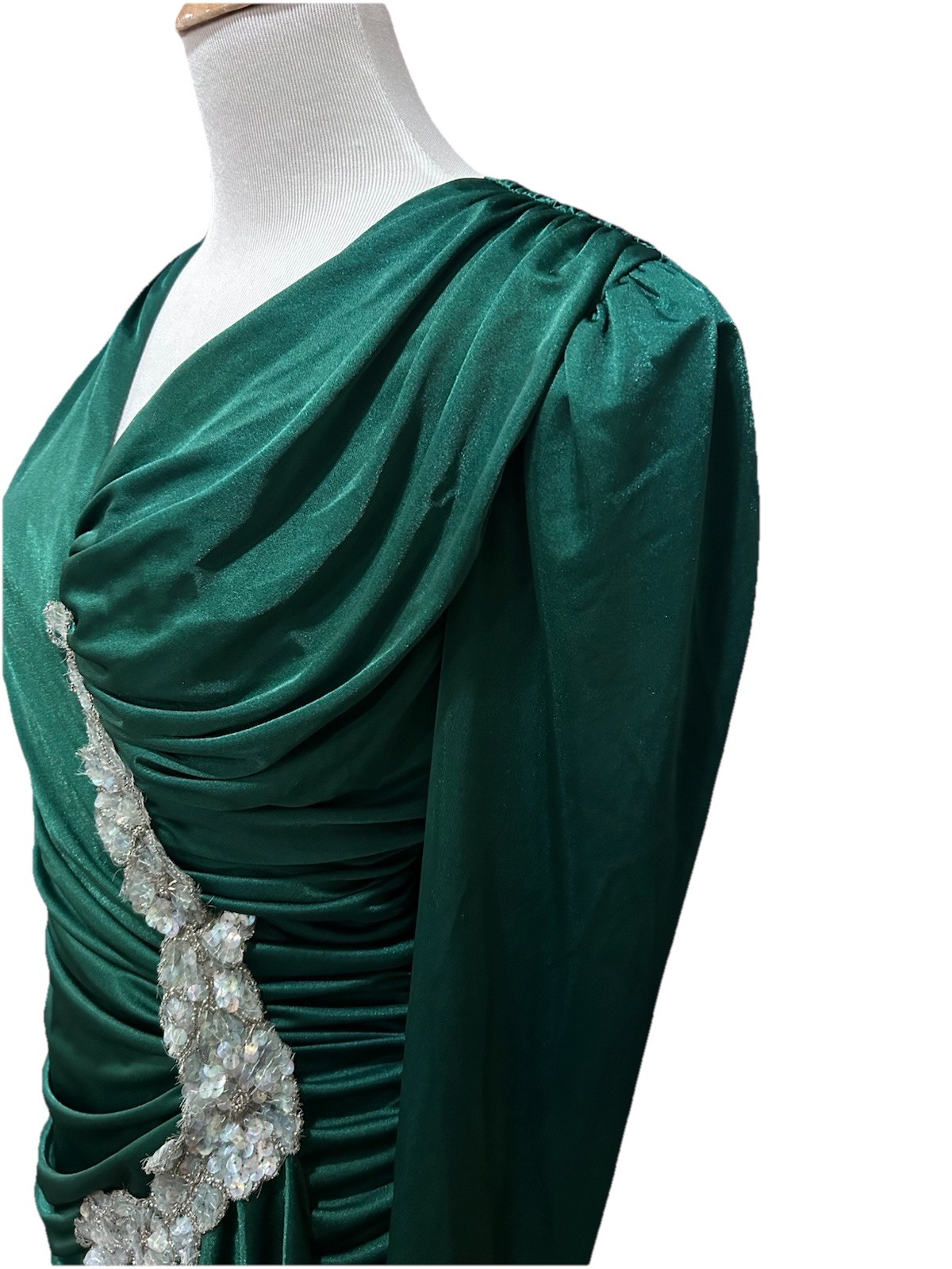 VTG 80s Filigree SZ 14P Evening Gown Prom Formal Party Dress Old Hollywood Glam