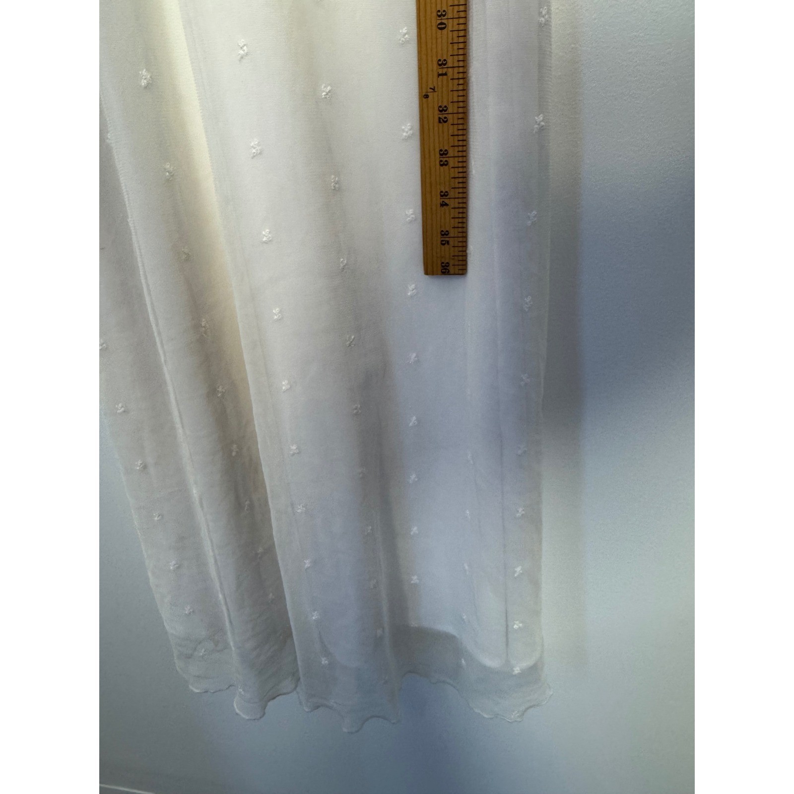 90s Vintage Rabbit Rabbit Rabbit Designs Mesh Maxi Dress Women S/M White Floral