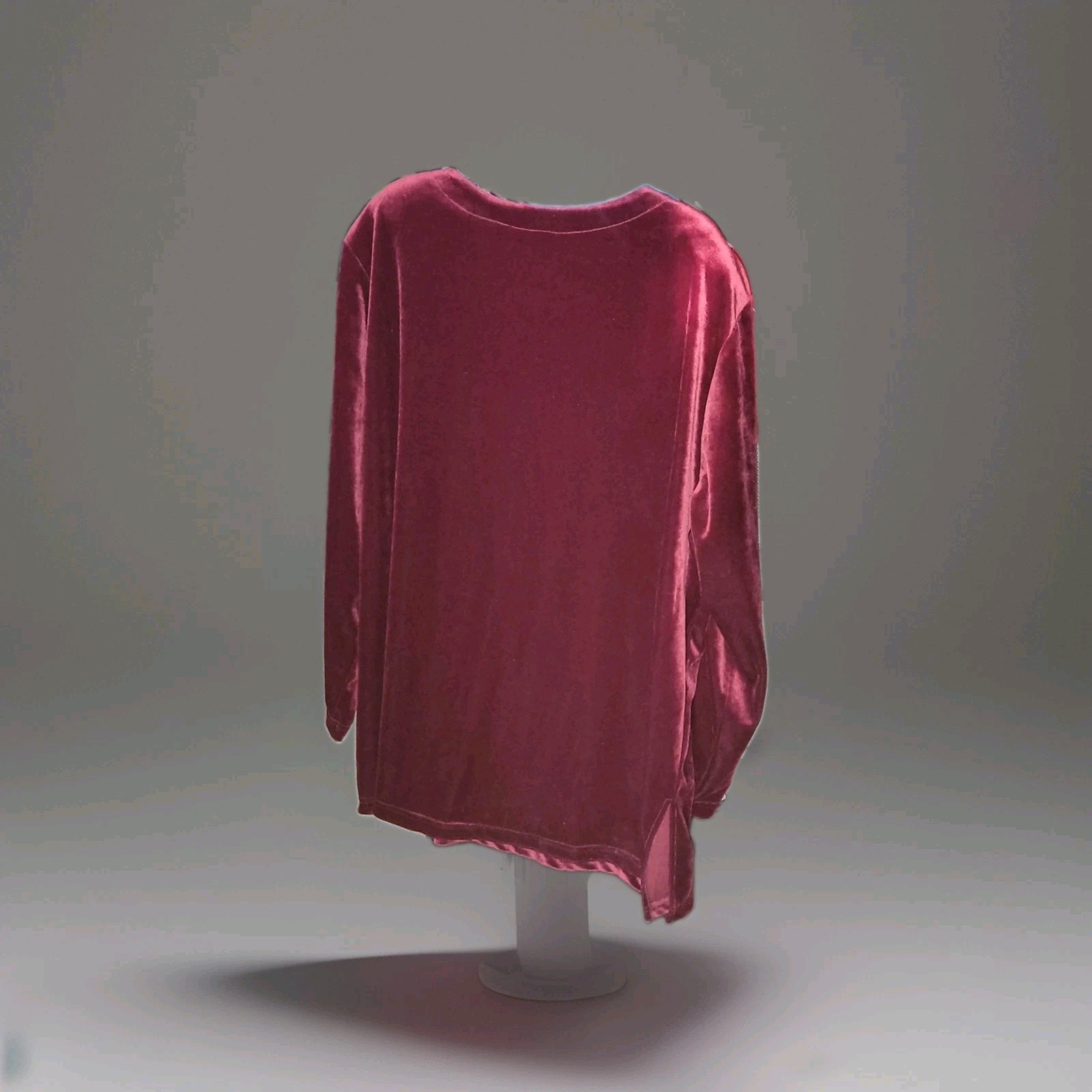 Vintage Velvet Burgandy Top/dress Prelude Womens Pit-to-pit 30″ Pit Down 21″