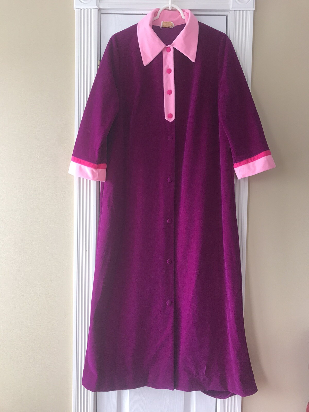 vintage womens velour robe housedress JC Penney Loungewear