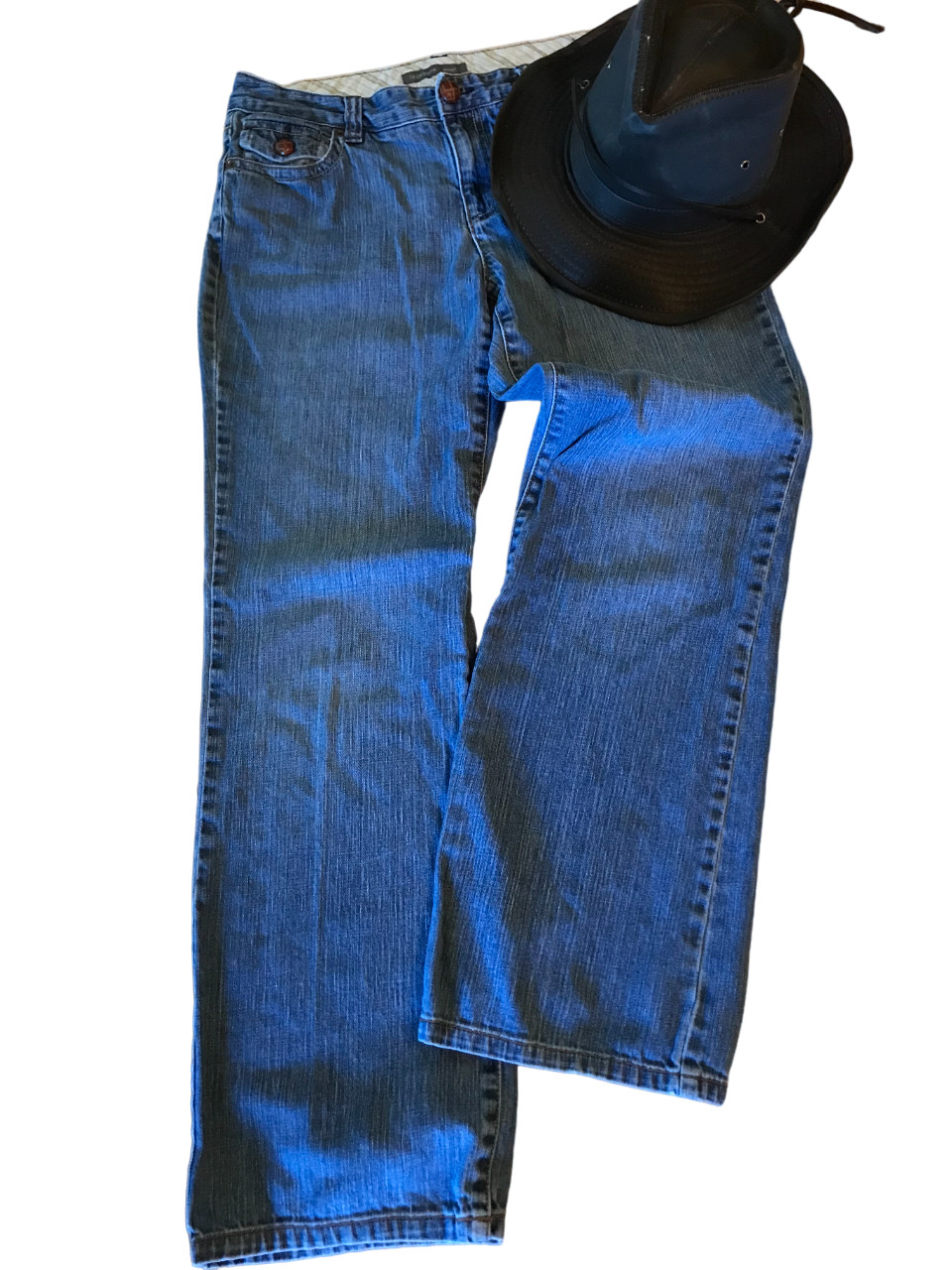 Liz Claiborne Bootcut Jeans w/Leather Quilted Buttons, Vintage 90s Size 10