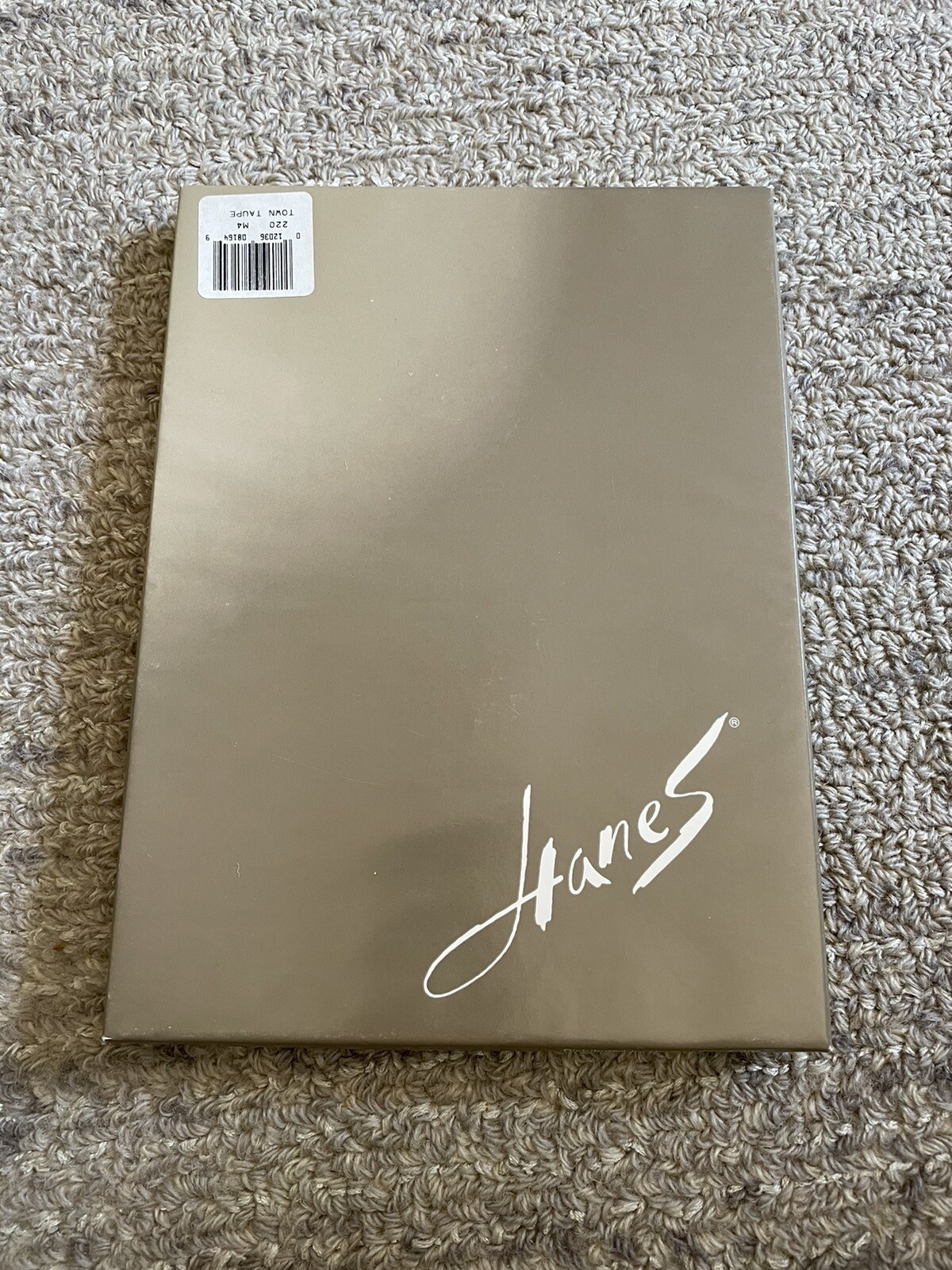 2 Pair Vintage Boxed Hanes Mesh Town Taupe garter Stockings 10-11