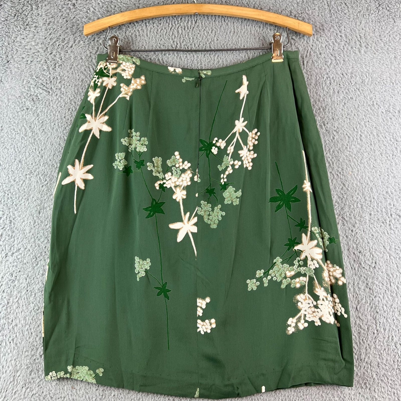 Vintage 90’s Karen kane Green Floral Sleeveless Button Dress and Skirt set size