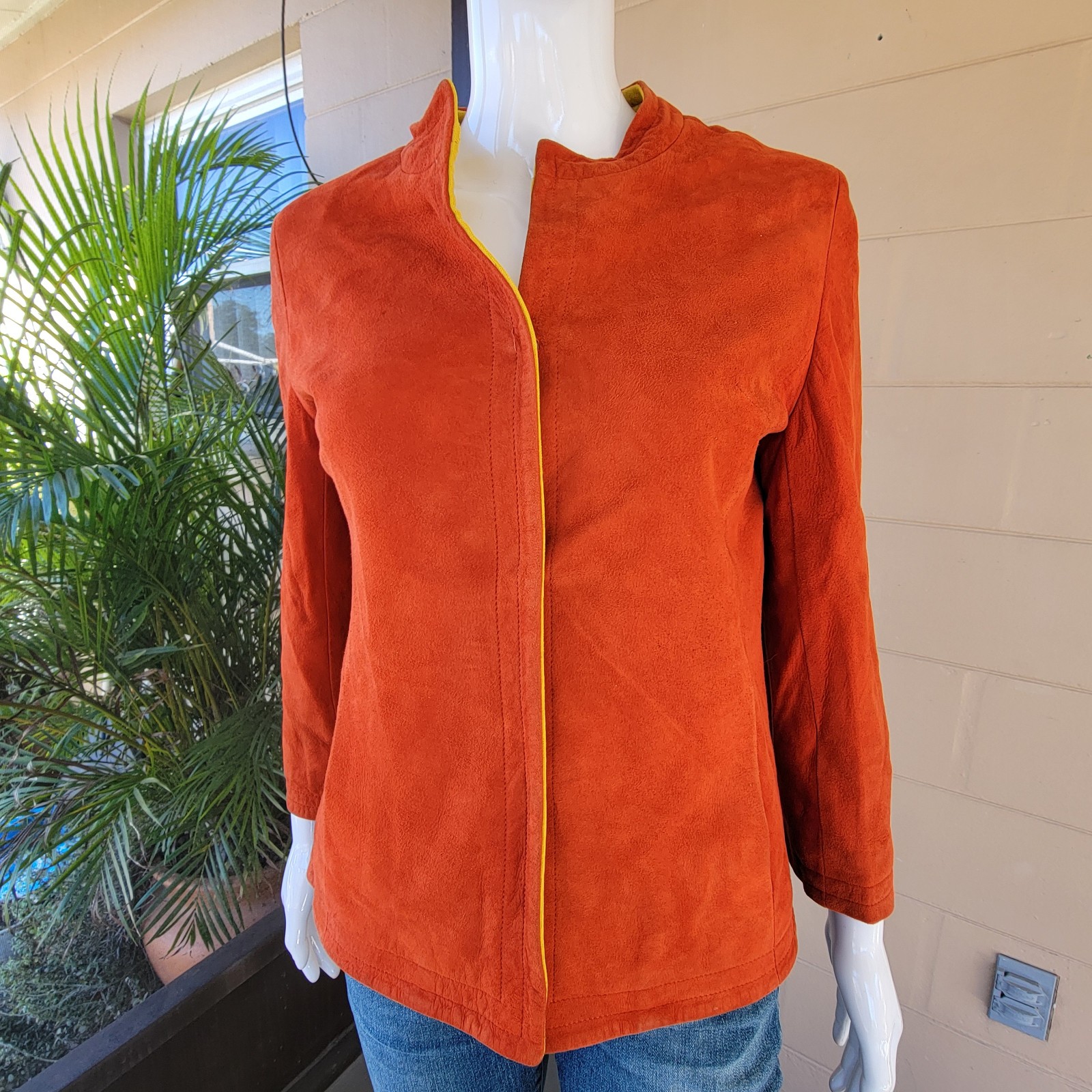 Vintage 70’s Paprika Orange Suede Jacket Women Size S