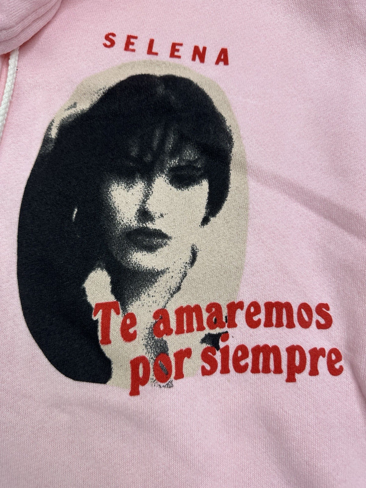 Rare! New! 90s Selena Quintanilla Memorial Pink Zip Hoodie Rap Tee Sz XL Unisex