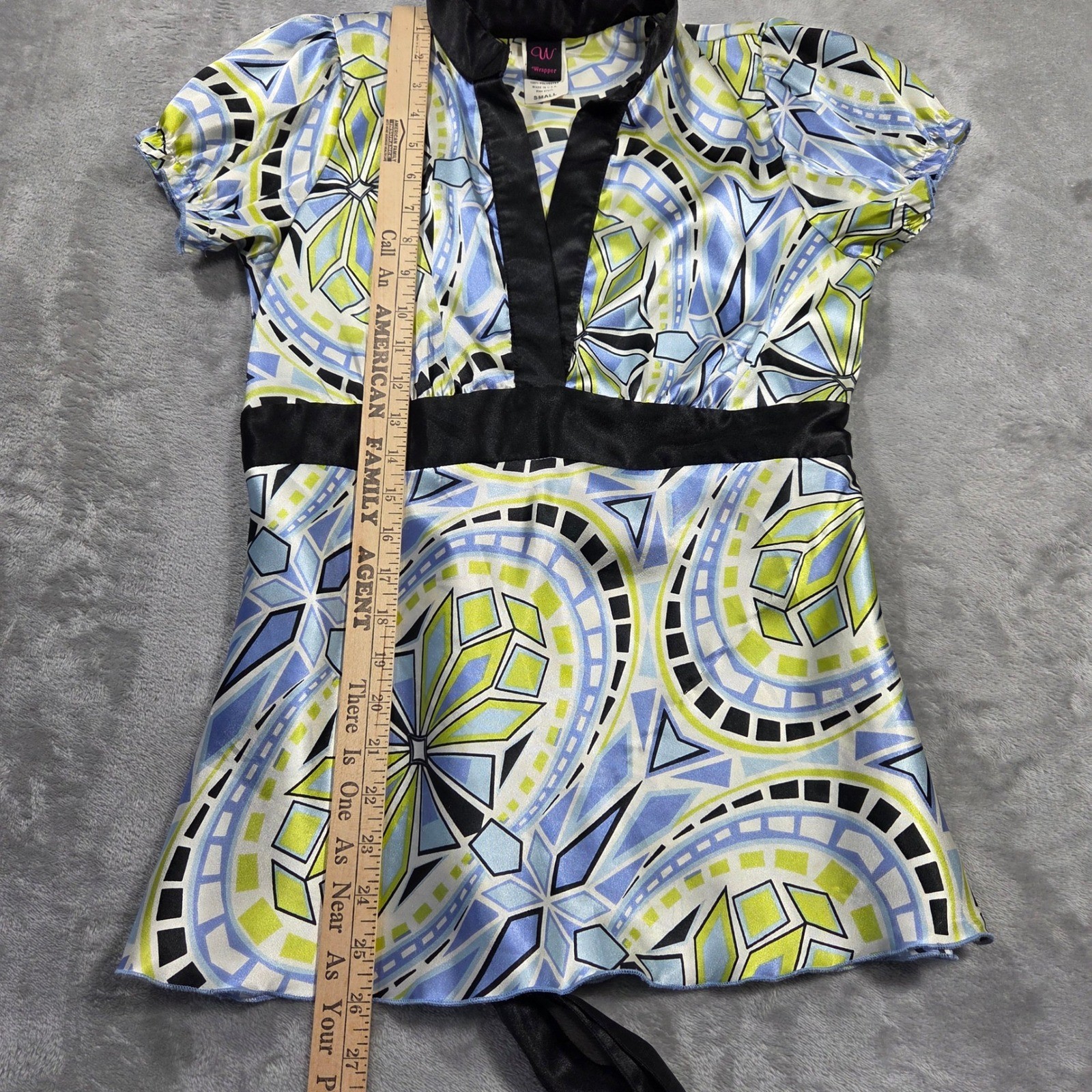 Wrapper Vintage Y2K Back Tie Babydoll Shirt Small Bratz 2000s Tight Made USA