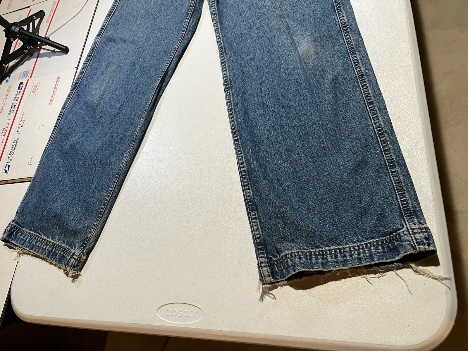 vtg 1998 Levis BLACK TAB Carpenter Jeans Wide Leg Denim Blue Women 10 M Baggy 90