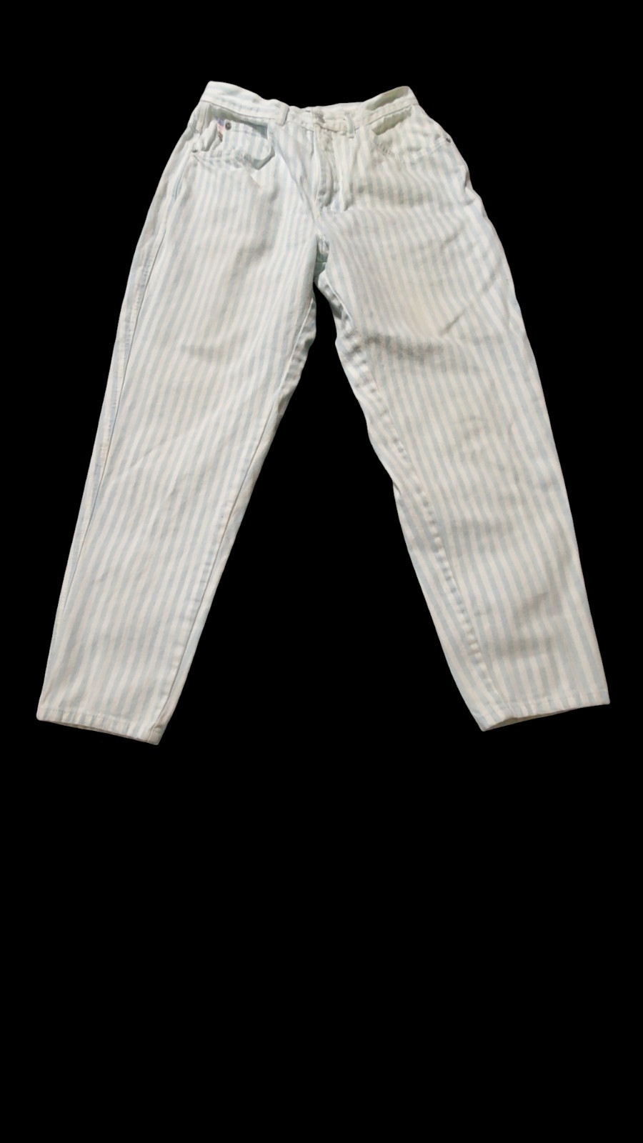 Vtg PS Gitano Blue White Striped Jeans 80s 90’s Proportionately Sized 12 Short