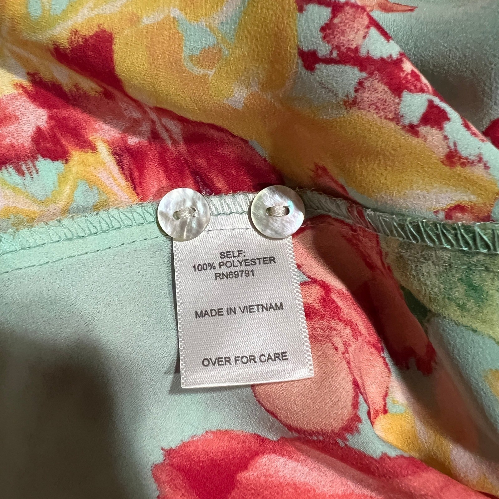 Valerie Stevens Women’s Med Floral Boho Peasant Tunic Top Multicolor Lightweight