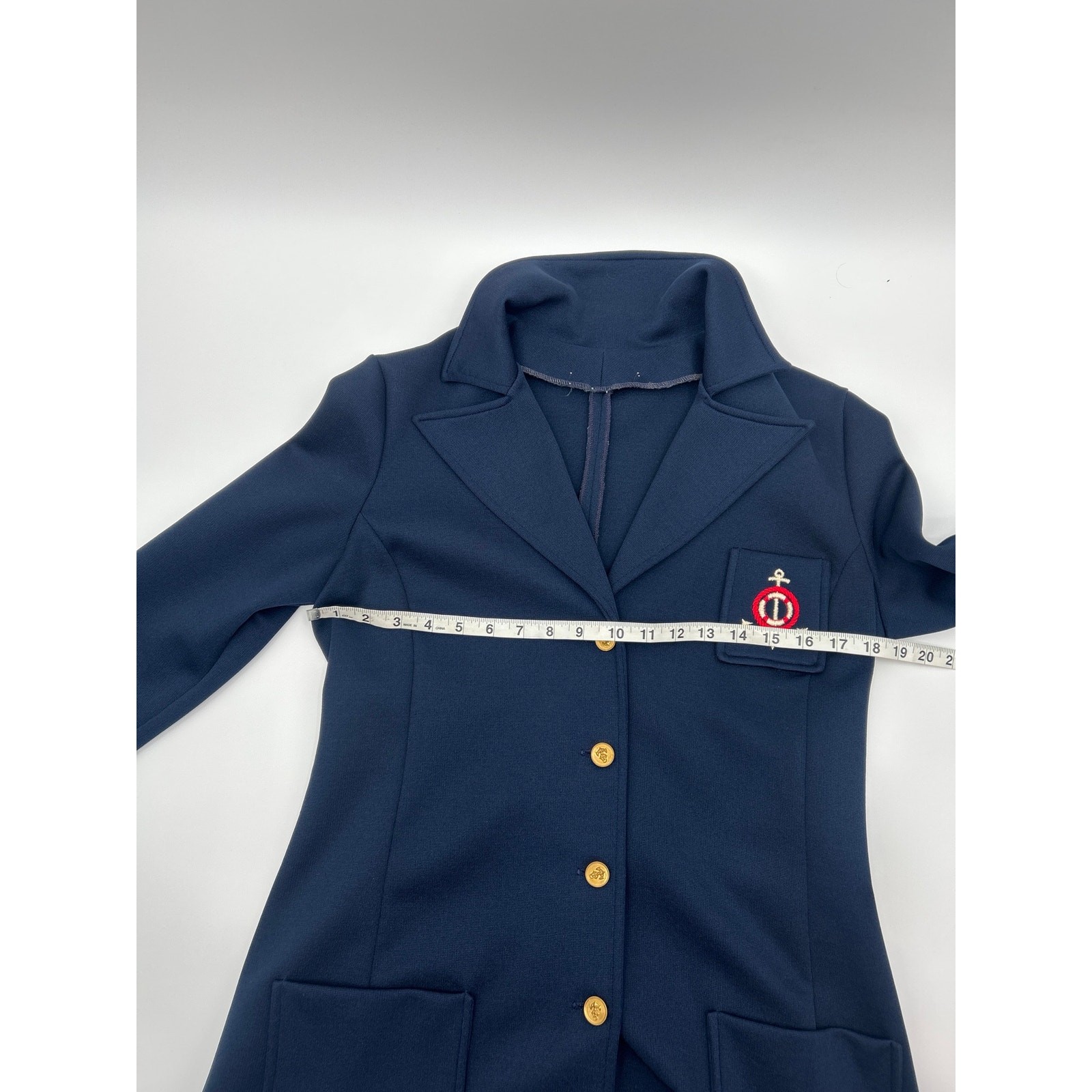 Classic Vintage Navy Tailored Blazer Leisure Jacket Nautical Preppy Size S/M?