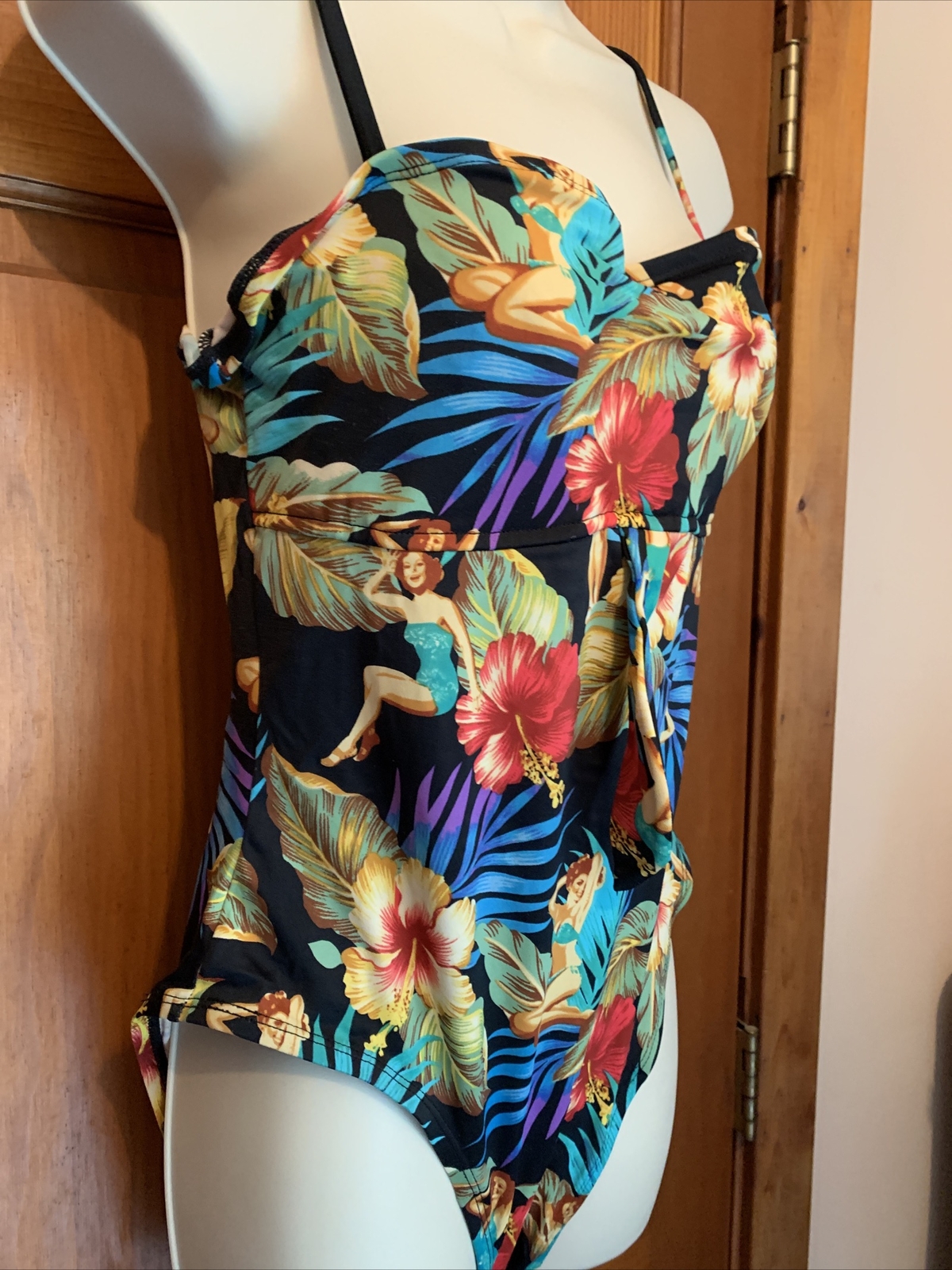 Vintage 90s Y2k Kathy Ireland Hawaii One Piece Swimsuit Size 14