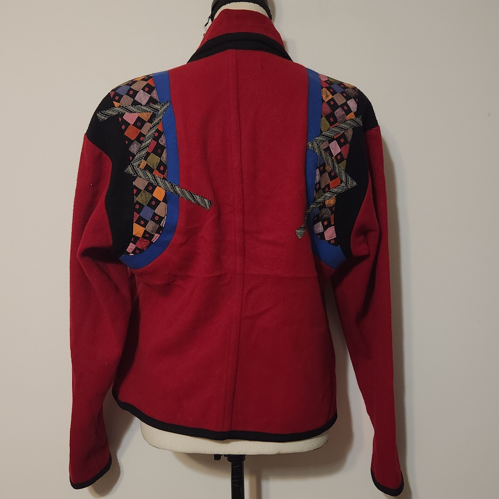 Vintage Canvasbacks Lutton & Horsfield Wool Retro Patchwork Jacket SZ S/M