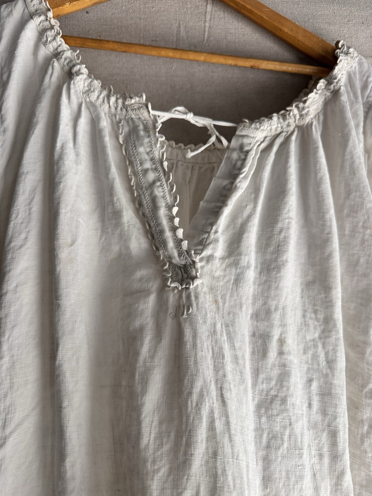 Resale Lot Antique 1900s French Dress Linen Cotton Printed Women’s S M L