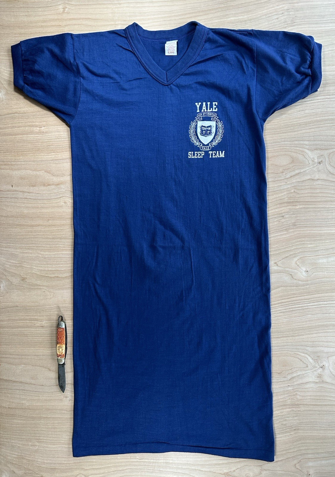 vintage 80’s YALE sleep team SLEEP SHIRT medium USA made pajamas preppy