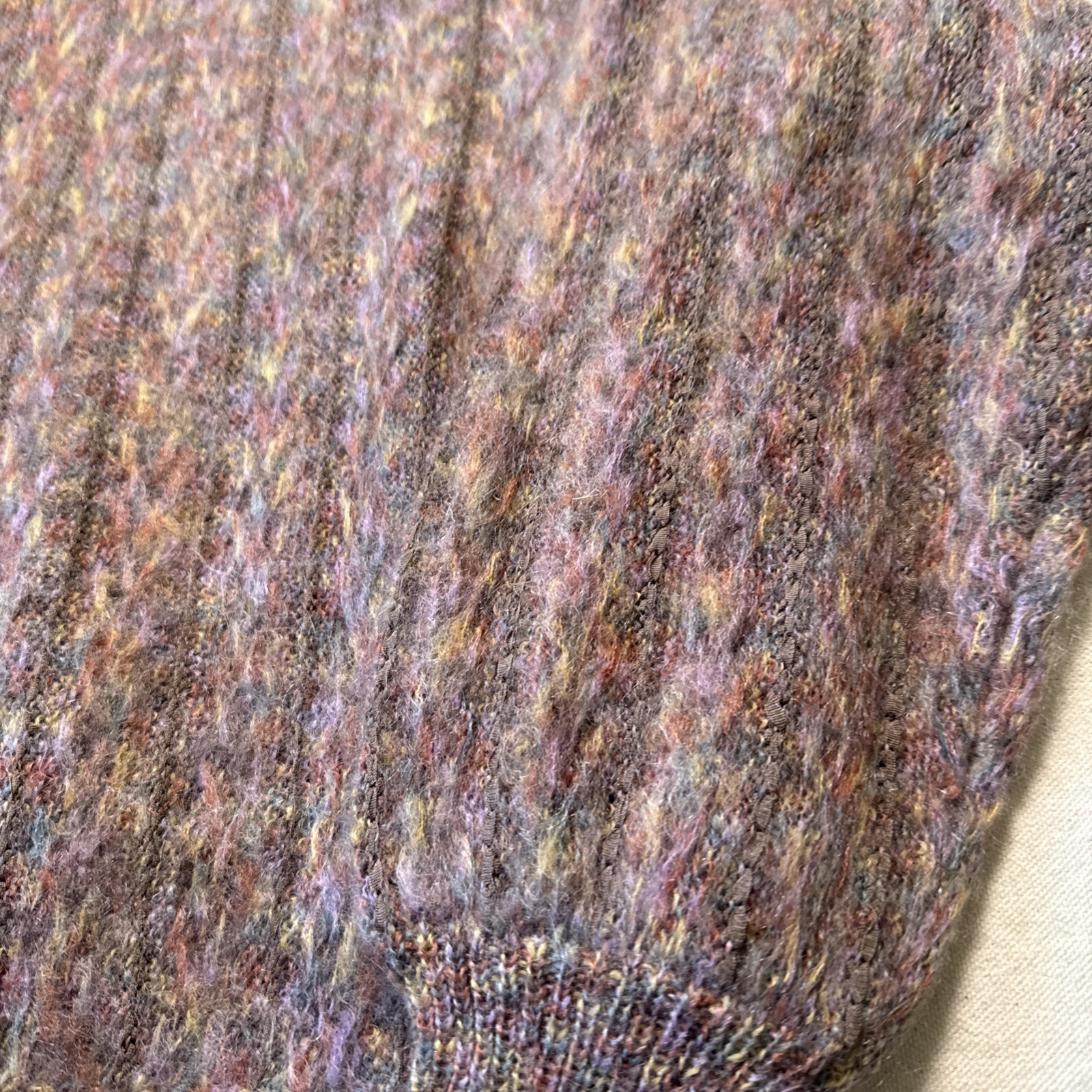 Vintage 80s Japanese Alpaca Blend Cardigan Sweater. MAGNA LAUDE
