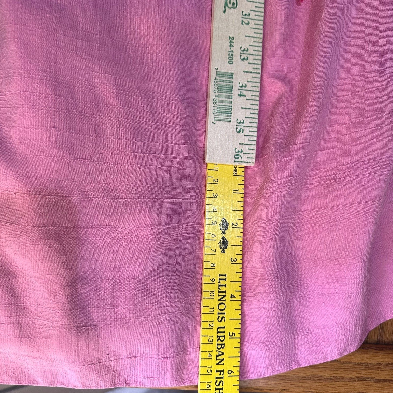 Vintage 1960s Pink Doupioni Silk Sheath Dress Italy Couleur Fabrics Braided Belt